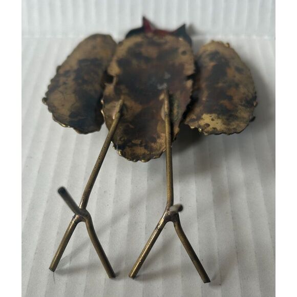 Brutalist…, - Fantastic owl sculpture. - Very large (Great  VTG MCM Brutalist Hammered Brass Metal Sculpture Owl Figurine